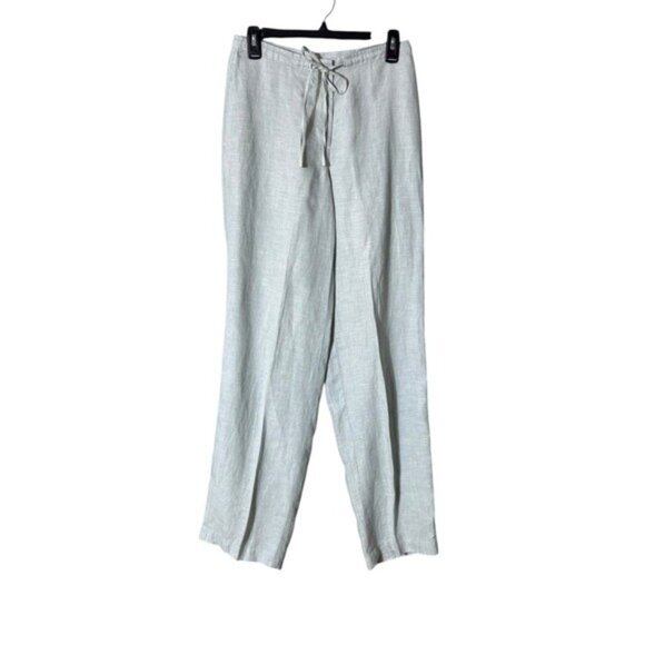 Express Womens Linen Wide Leg Pants Size 4 Beachy Bohemian Lagom Quiet Luxury - Picture 1 of 8